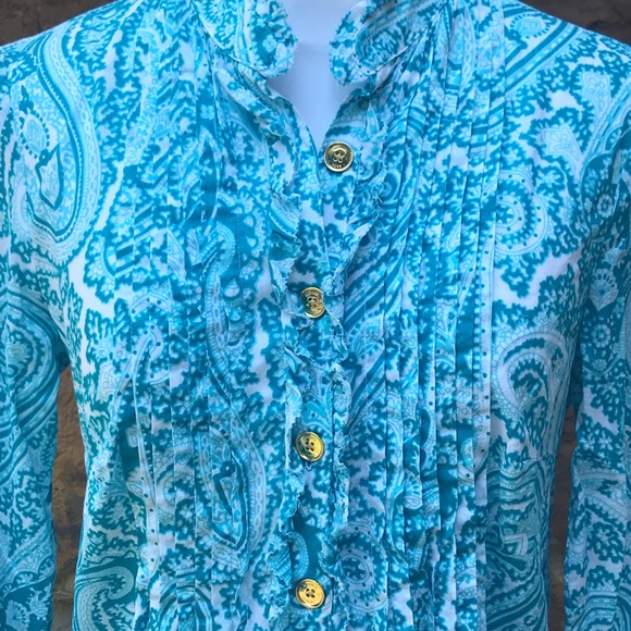 Michael Kors 3/4 Sleeve Tunic Length Blouse - Picture 2 of 6